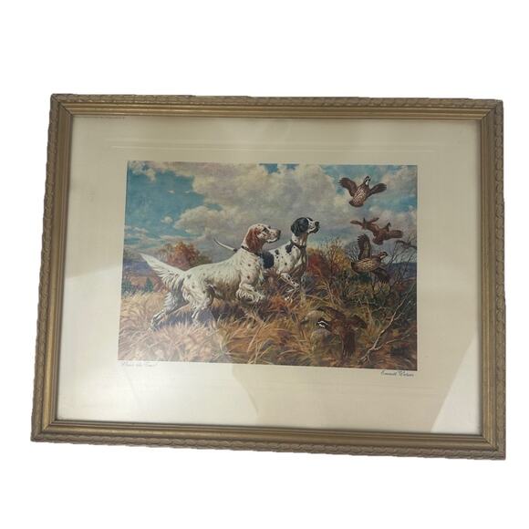 VTG Print Emmett Watson "Now’s The Time!" Signed by Emmett Watson Hunting Art